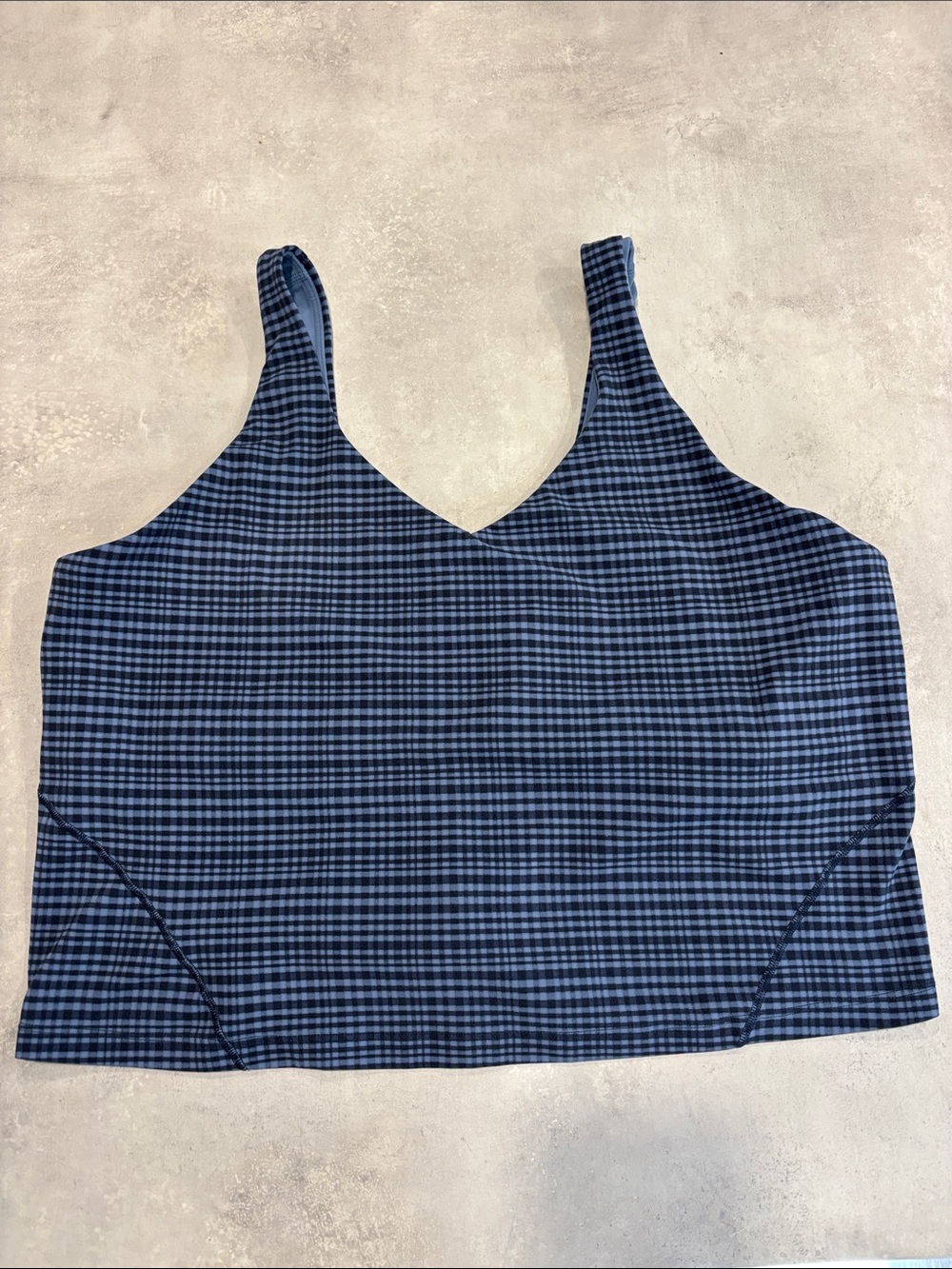 lululemon Align Blue Gingham V-Neck Tank - Women